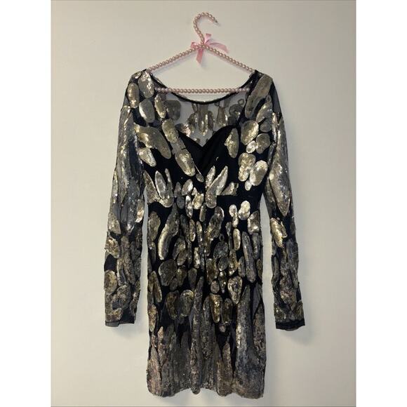 Latiste Dress Sequin Silver Spark Tulle‎ Goth Punk Rock Sz Med Fairy Concert Blk - Picture 4 of 6